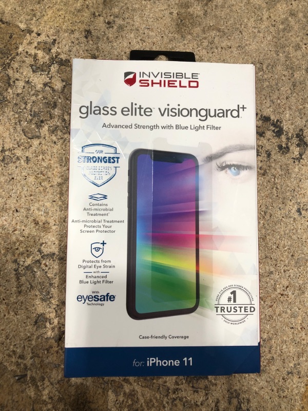 Photo 2 of ZAGG InvisibleShield Glass Elite VisionGuard+ for iPhone 11 and iPhone XR - Extreme Shatter, Impact and Scratch Protection, Fingerprint Resistant - Clear
