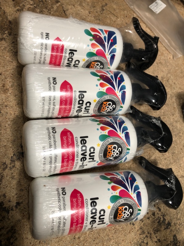 Photo 2 of 4pcks of SoCozy, Curl Spray LeaveIn Conditioner For Kids Hair Detangles and Restores Curls No Parabens Sulfates Synthetic Colors or Dyes, Jojoba Oil,Olive Oil & Vitamin B5, Sweet-Pea, 8 Fl Oz 8 Fl Oz (Pack of 1)