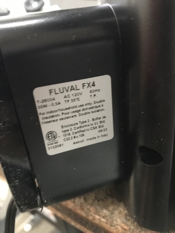 Photo 3 of ***PARTS ONLY*** Fluval FX4 High Performance Aquarium Filter, Canister Filter for Aquariums up to 250 Gal.