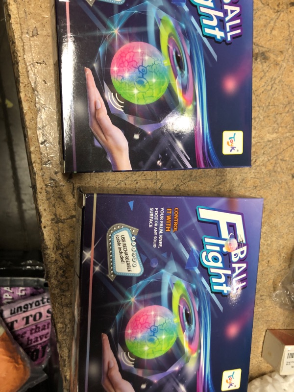 Photo 2 of 2-Flying Toy Ball Infrared Induction RC Flying Toy Built-in LED Light Disco Helicopter Shining Colorful Flying Drone Indoor and Outdoor Games Toys for 3 4 5 6 7 8 9 10 Year Old Boys and Girls