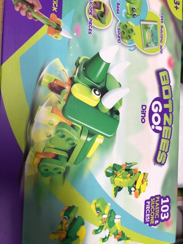 Photo 2 of BOTZEES GO! Dinosaur Robots for Kids, Building and Electric Remote Control Toys, STEM Learning Toys for Kids Ages 3+, Boys Toys, with RC Magic Stick, Dinosaur Toys, App Based Dino Set