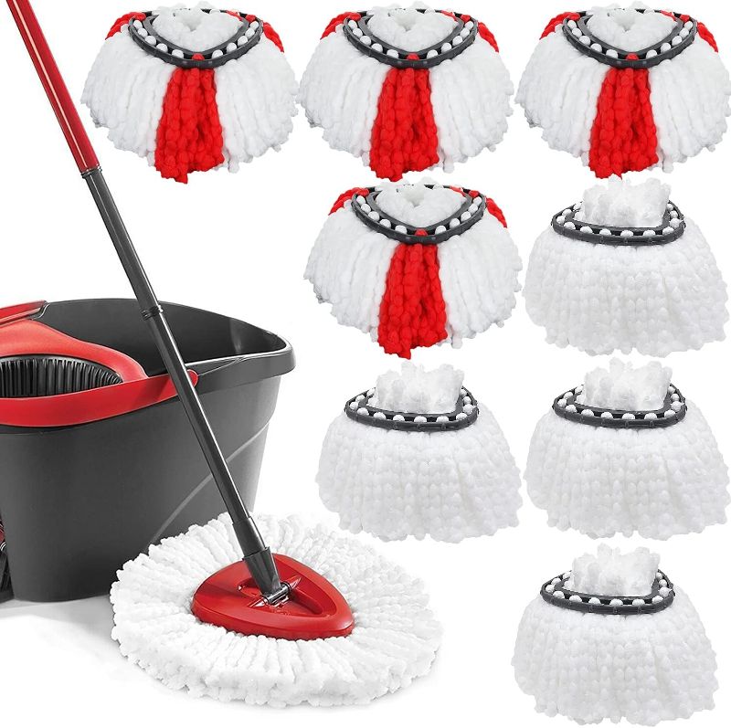 Photo 1 of 
8Pack Spin Mop Heads Replacements, Easy Cleaning Spin Mop Refills Microfiber Mop Heads, 360Degree Dust Mop Head Replacement for Floor Cleaning, Easy Wring
Size:8 Count (Pack of 1)