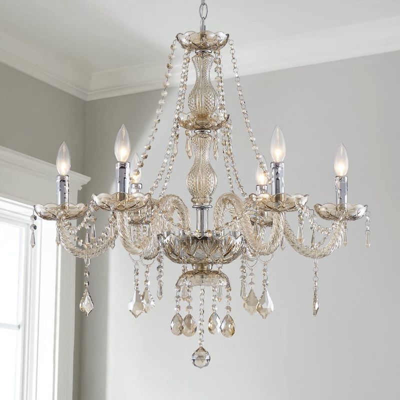 Photo 1 of 
Saint Mossi Chandelier Modern K9 Crystal Chandelier Lighting, Champagne Crystal Ceiling Light Fixture Pendant Lamp for Dining Room Bathroom Bedroom...
Color:Champagne