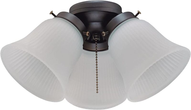 Photo 1 of 
Westinghouse Lighting 7785000 Four-Light Led Cluster Ceiling Fan Light Kit, Oil Rubbed Bronze Finish with Frosted Ribbed Glass , White