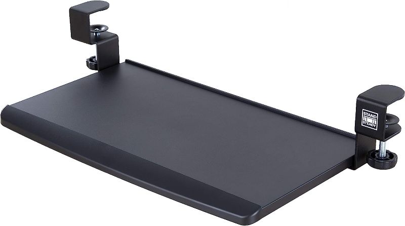 Photo 1 of 
Stand Steady Clamp On Keyboard Tray | Keyboard Shelf - Small Size - Easy Install - No Need to Drill into Desk! Retractable to Slide Under Desktop