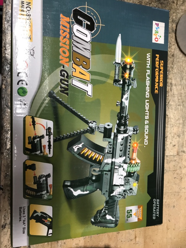 Photo 1 of ArtCreativity Special Forces Toy Machine Gun with LEDs, Sound & Bayonet | 22” Kids’ Light Up Military Assault Rifle | Cool Stand & Shoulder Strap | Batteries Included | Great Gift for Boys and Girls
