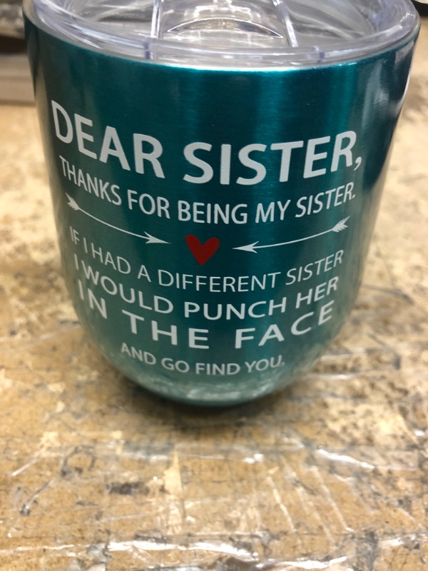 Photo 2 of 
Roll over image to zoom in







VIDEO
Fancyfams Sisters Gifts from Sister 12oz Tumbler, Birthday Gifts for Sister, Gifts for Sister from Brother - (Find You Sister - Turquoise)