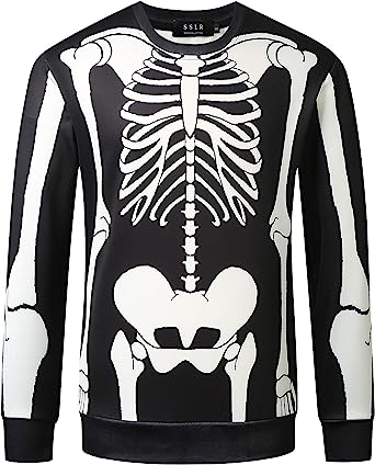 Photo 1 of 
Visit the SSLR Store
SSLR Men's Fun Printed Crew Neck Pumpkins Sweatshirt Long Sleeve Skeleton Sweatshirt Halloween Sweatshirts XL