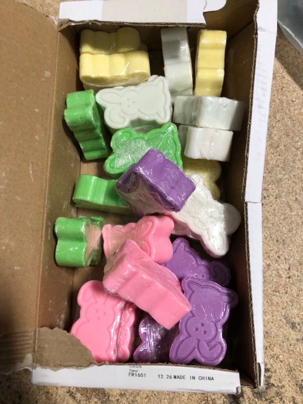 Photo 1 of 24 Pcs Easter Bunny Soap 2 Inches Colorful Soaps Easter Basket Gifts Soap Rabbit Soaps for Hand Face Body Wash Shower Bathing, 6 Colors