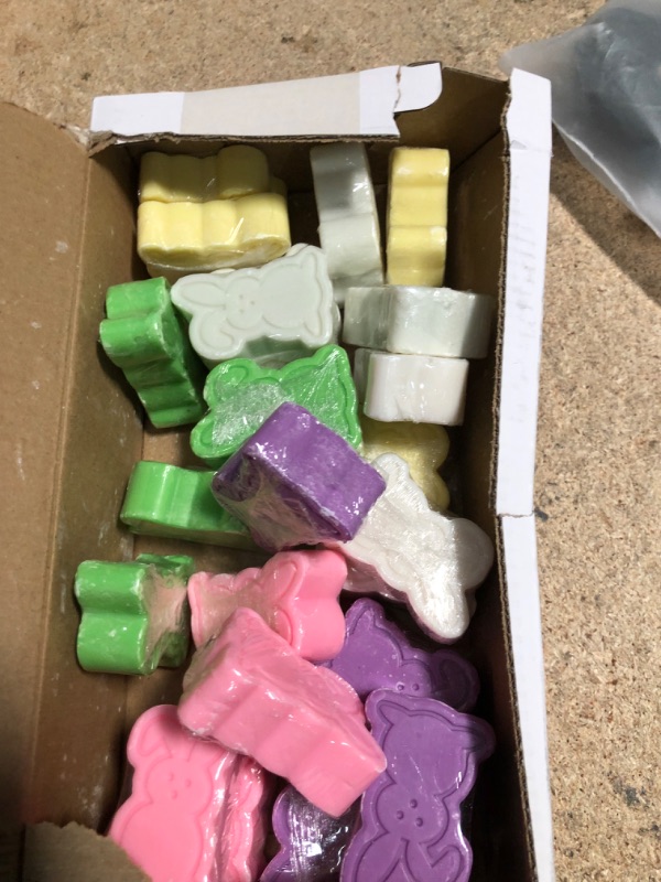 Photo 1 of 24 Pcs Easter Bunny Soap 2 Inches Colorful Soaps Easter Basket Gifts Soap Rabbit Soaps for Hand Face Body Wash Shower Bathing, 6 Colors