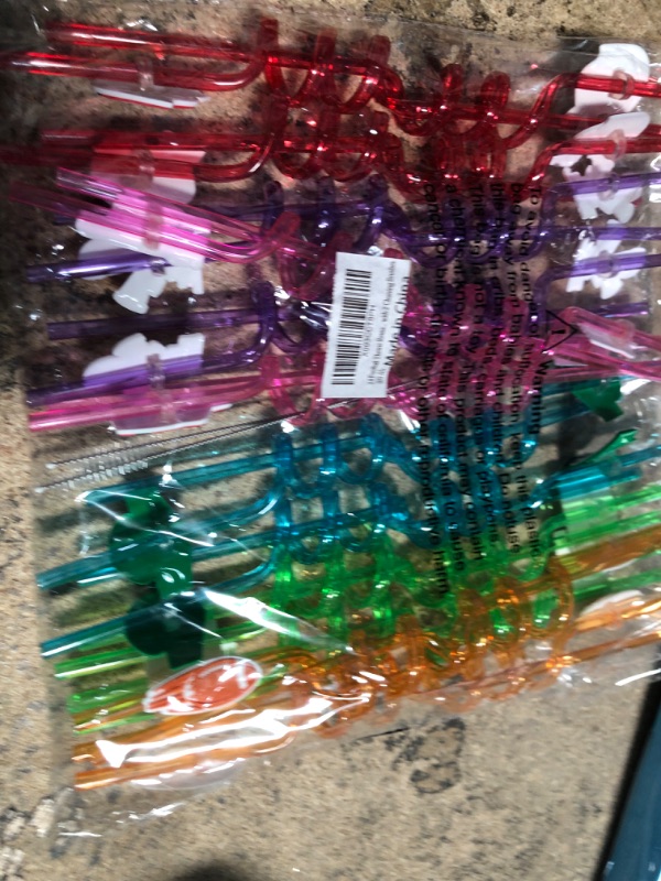 Photo 4 of 24 Football Theme Reusable Drinking Straws 6 Designs Perfect for Rugby Theme Birthday Party Supplies Party Favors with 2 Cleaning Brushes