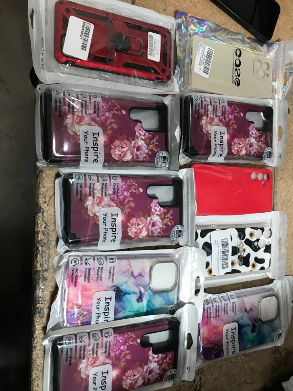Photo 1 of MISCELLANEOUS BUNDLE OF ASSORTED PHONE CASES 10 PACK