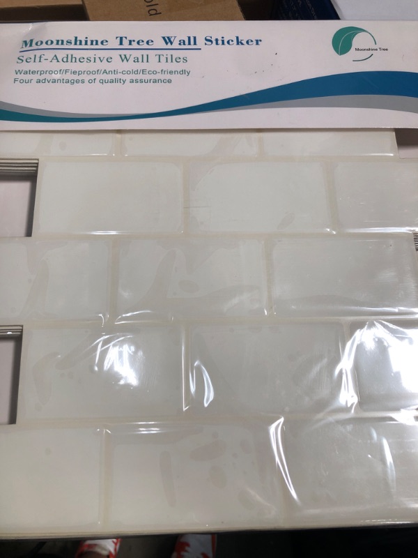 Photo 2 of 3×Stronger & Thinker Upgraded Peel and Stick Backsplash for Kitchen 12X12 Inch White Peel and Stick Tile with 10 Sheet Stick on Tiles Kitchen Backsplash Tiles Peel and Stick White2-10pack