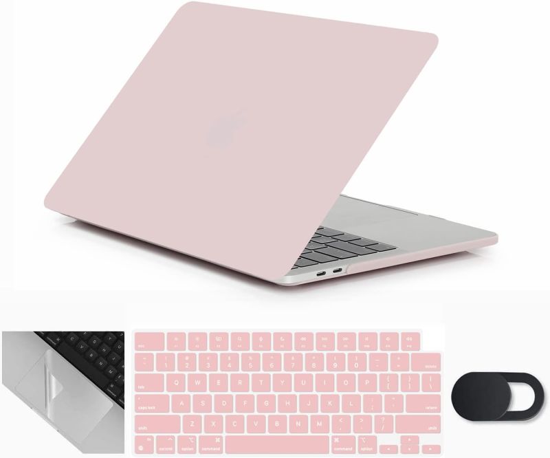 Photo 1 of Se7enline Compatible with 2023 2022 2021 MacBook Pro 14 inch Case Hard Shell Cover for 14-inch MacBook Pro Model A2442 A2779 M2 M1 Pro/Max &Keyboard Skin&Touchpad Protector&Webcam Cover,Rose Quartz
