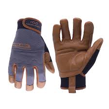 Photo 1 of Leather Work Gloves for Men & Women, Utility Safety Work Gloves, Mechanic Driver Gardening Gloves with Cowhide Palm (XXL, Brown)
