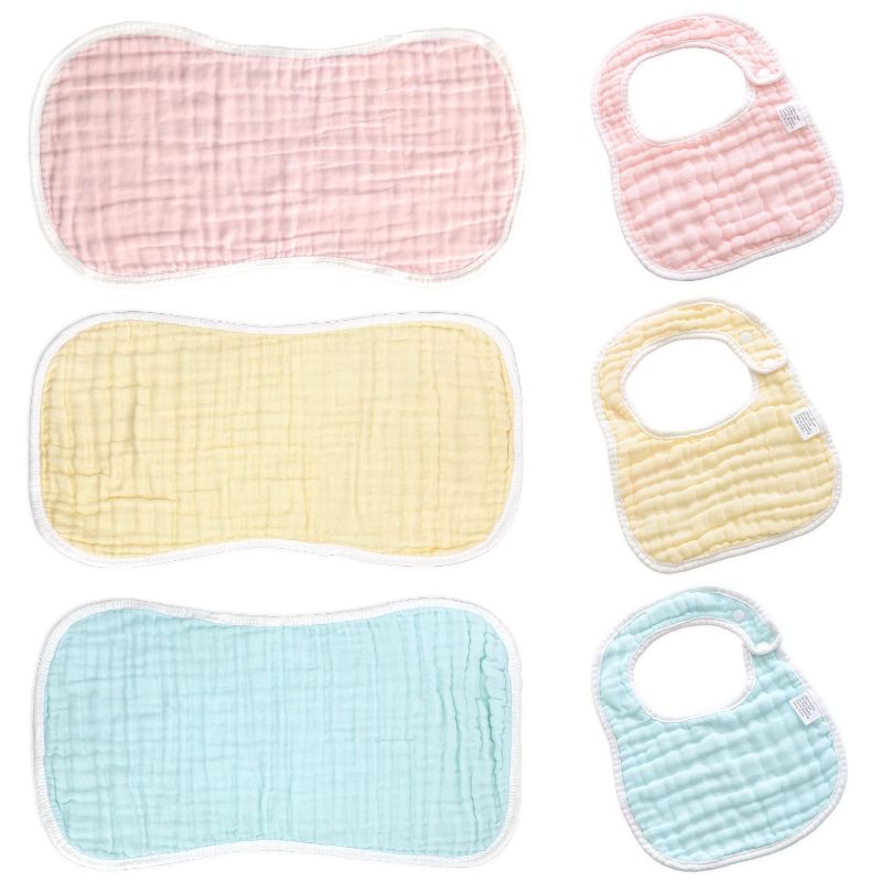 Photo 1 of 3 Pack Baby Bibs 3 Pack Burp Cloths Baby Drooling Bibs Burping Cloth Feeding Bibs for Newborn Baby Boys Girls for Drooling & Teething
