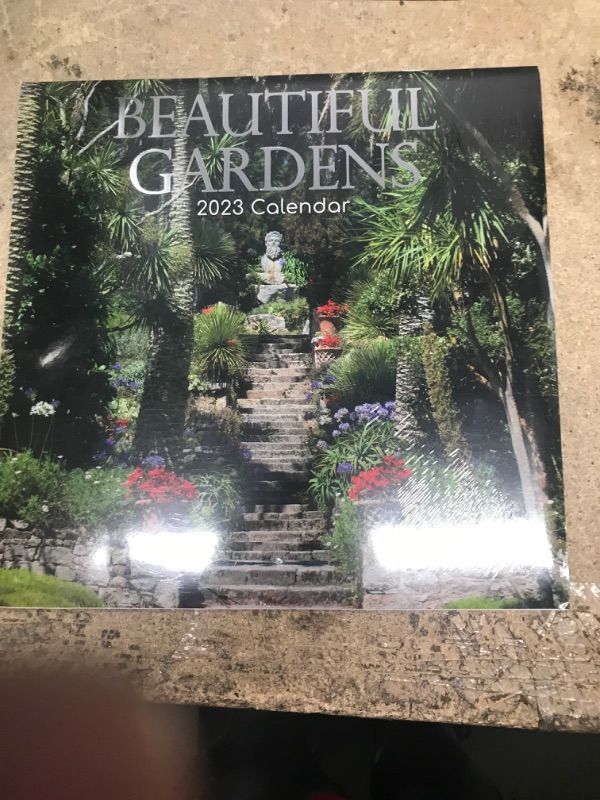 Photo 1 of 2023 Square Wall Calendar, Beautiful Gardens, 16-Month Floral Plants with 180 Reminder Stickers (12x12 In)