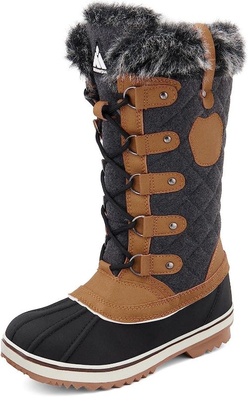 Photo 1 of (Used stock photo as Reference )Mishansha Women's Mid-Calf Snow Boots, Water Resistant Winter Boots 8.5