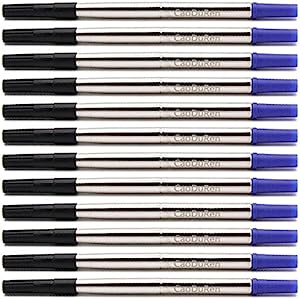 Photo 1 of 4.56” 116mm Long, 0.28" 7 mm Diameter, Ballpen Rollerball Compatible Pen Refills. fits to Parker Item Numbers: 1905323, 3021531, German Ink, (Blue 12PCS)