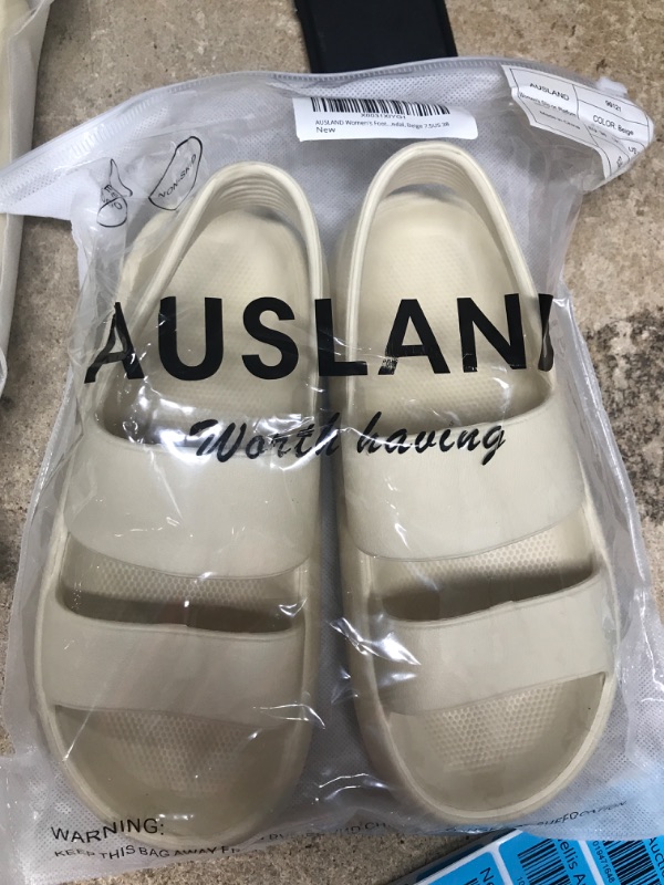 Photo 2 of AUSLAND Cloud Sandals for Women and Men, Two Band Sandal Open-toe Thick Sole 90121