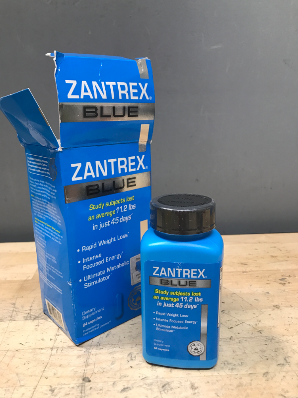 Photo 2 of Zantrex Blue High-Energy Rapid Weight Loss Supplement - Advanced Metabolic Boosting Formula, Reduces Body Fat, Enhances Stamina & Performance - 84 Count Capsules