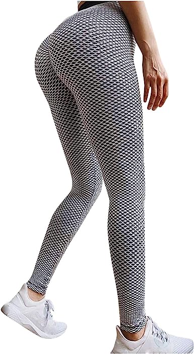 Photo 1 of SZKANI Womens Ruched Butt Lifting High Waisted Yoga Pants Tummy Control Workout Leggings Textured Tights- size medium 