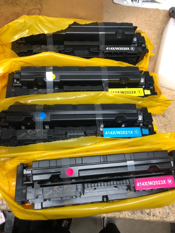 Photo 2 of Colorking (with CHIP Compatible 414X Toner Cartridge Replacement for HP 414X Toner cartridges 4 Pack 414A for HP Color Pro MFP M479fdw M454dw M479fdn M454dn Toner Printer (Black Cyan Yellow Magenta)
