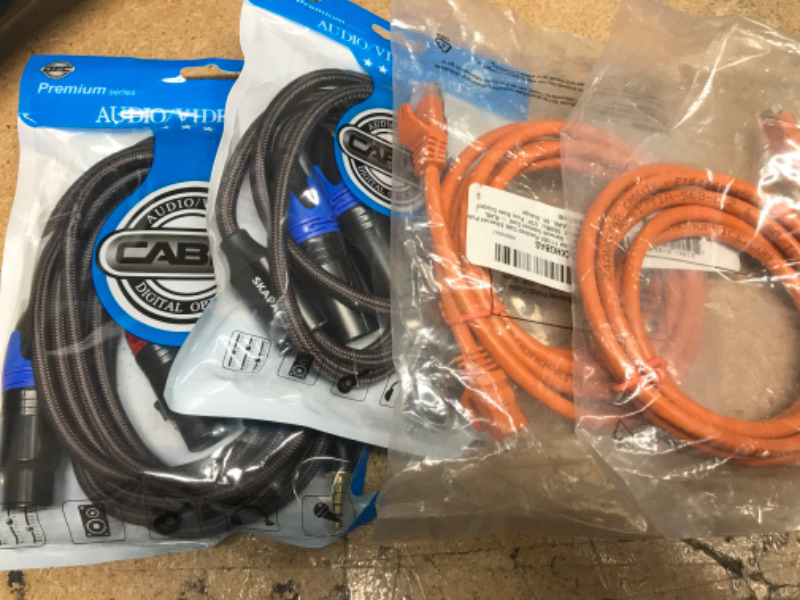 Photo 1 of  assorted bundle Monoprice 111362 Flexboot Cat6 Ethernet Patch Cable - Network Internet Cord - RJ45, Stranded, 550Mhz, UTP, Pure Bare Copper Wire, 24AWG, 5ft, Orange 5 Feet Orange