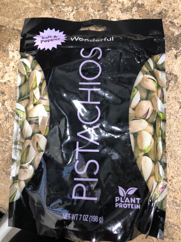 Photo 1 of ***EXP MARCH 29 2023*** Wonderful Pistachios, Salt and Pepper Flavored Nuts, 7 Ounce Resealable Pouch