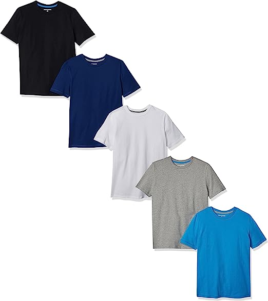 Photo 1 of Amazon Essentials Boys and Toddlers' Short-Sleeve T-Shirts, Multipacks XL 