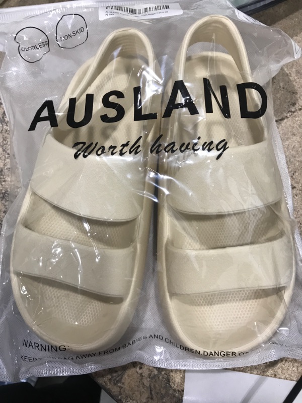 Photo 2 of AUSLAND Cloud Sandals for Women and Men, Two Band Sandal Open-toe Thick Sole 90121 size 7.5