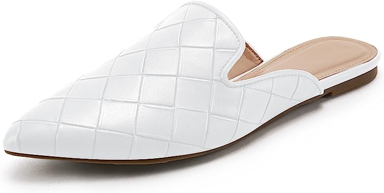 Photo 1 of Womens Braided Pointed Toe Mules Low Heel Loafers Quilted Slip On Flats Slide Backless Cut Out Comfortable Shoes
SIZE 11