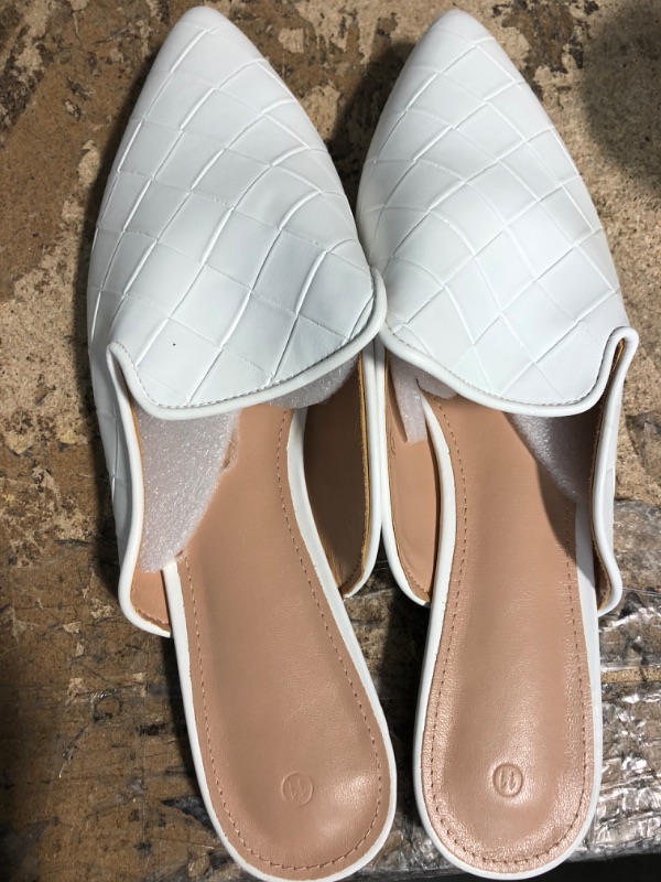 Photo 2 of Womens Braided Pointed Toe Mules Low Heel Loafers Quilted Slip On Flats Slide Backless Cut Out Comfortable Shoes
SIZE 11