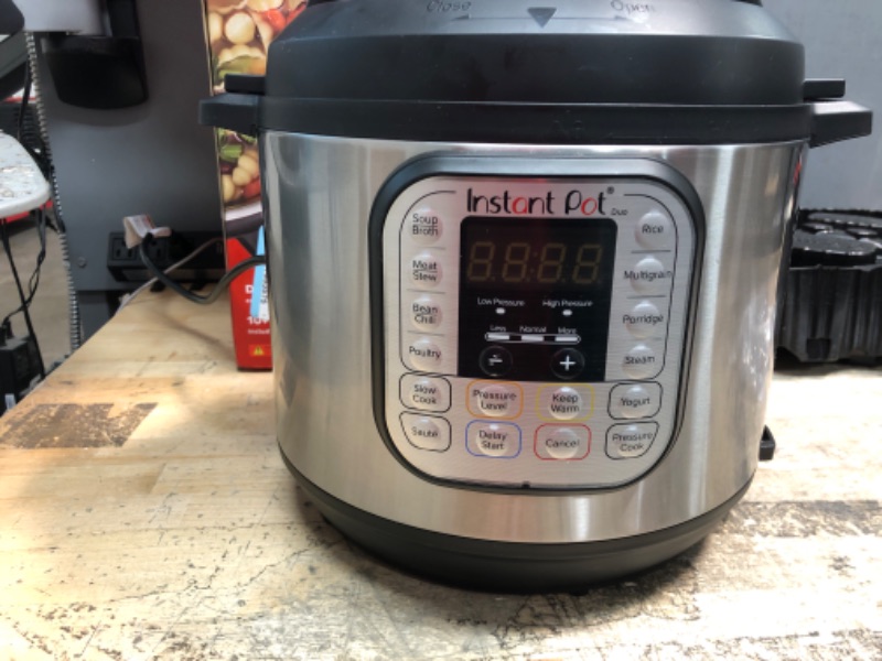Photo 1 of **TESTED DOESN'T POWER ON** Instant Pot Duo 7-in-1 Electric Pressure Cooker, Slow Cooker, Rice Cooker, Steamer, Sauté, Yogurt Maker, Warmer & Sterilizer, Includes App With Over 800 Recipes, Stainless Steel, 6 Quart 6QT Duo Pressure Cooker