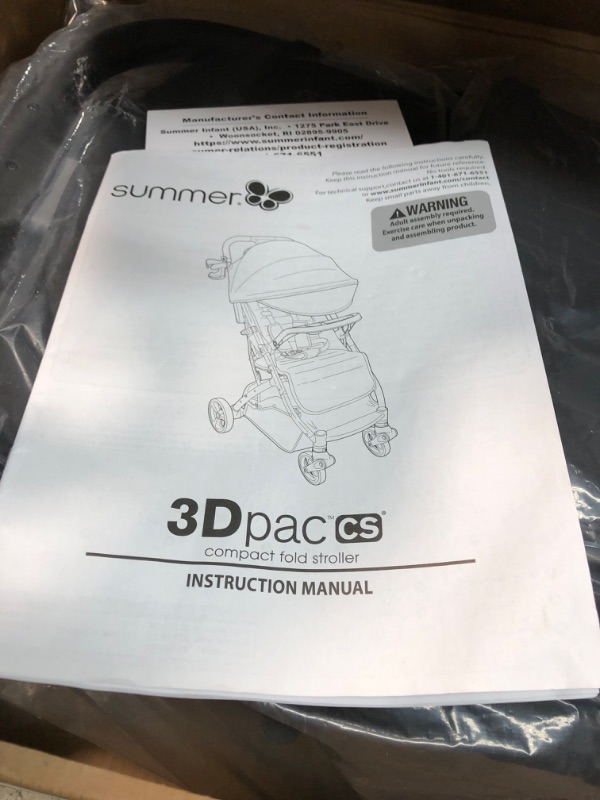 Photo 4 of *** NEW *** Summer 3Dpac CS Compact Fold Stroller, Black – Compact Car Seat - REQUIRES ASSEMBLY 