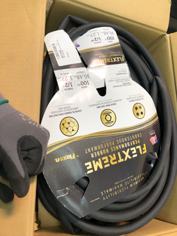 Photo 4 of *** USED *** Flexon PH12100CN Premium Rubber Garden Hose, 100ft, Black 100ft 1/2