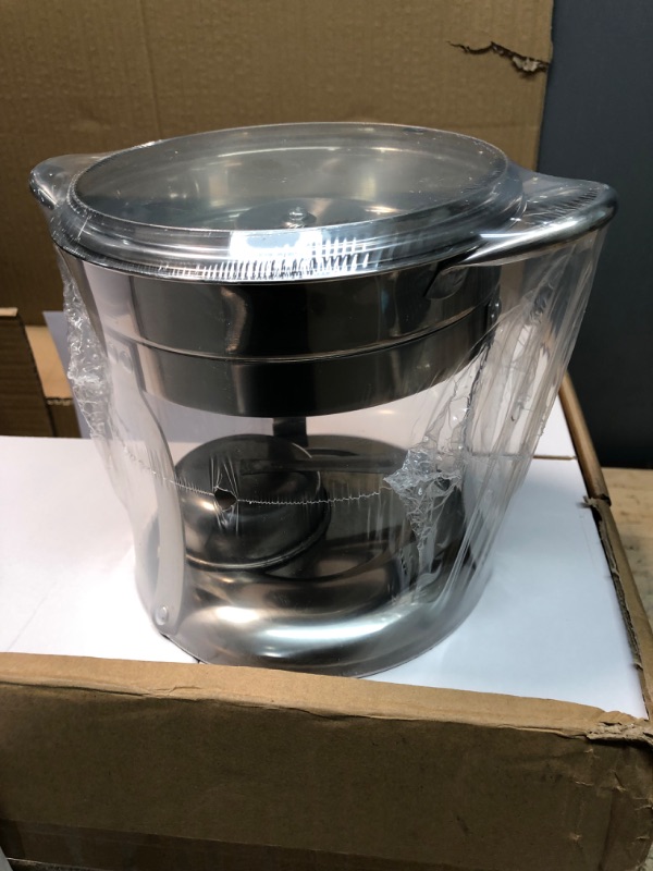 Photo 3 of *** NEW *** ** ONLY ONE IS USED SEE PICTURES *** BriSunshine 6 Packs Individual Single Shabu Hot Pot,1QT Mini Round Chafing Dish Buffet Set,Stainless Steel Food Server Warmers with Glass Lids for Catering Parties Wedding