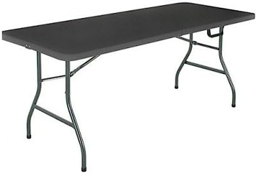 Photo 1 of  Centerfold Folding Table, White or Black (Black)
