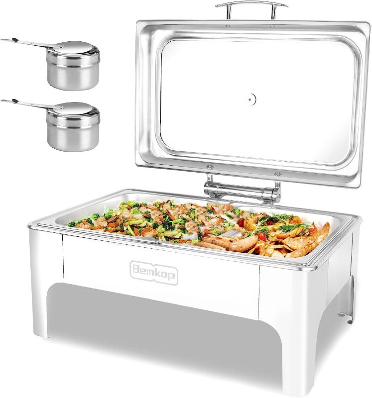 Photo 1 of 
Photo Reference ONly***Bemkop Chafing Dish Buffet Set,Rectangular Chafing Dish with Glass Top, Soft-Close Lid,Chafer for Catering Buffet Servers and Warmers