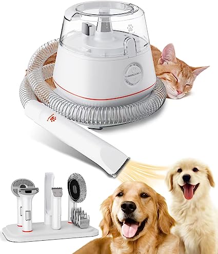 Photo 1 of **USED**
PAWHAUS Dog Grooming Kit & Vacuum, Upgraded 5 in 1 Pet Grooming Tool with 3 Mode Powerful Suction, Rechargable Dog Clippers Trimmer, DeShedding Brush Hair Remover for Dogs Cats with 1.4L Dust Cup