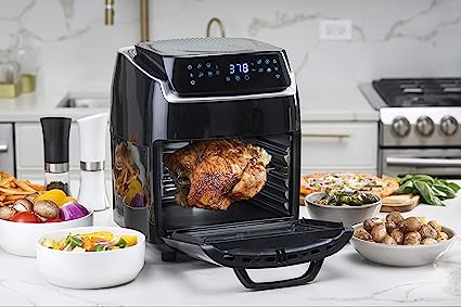 Photo 1 of **DONT TURN ON**
**PARTS ONLY**
Aria Air Fryers AAO-890 10Qt Air Fryer Oven, Premium Black