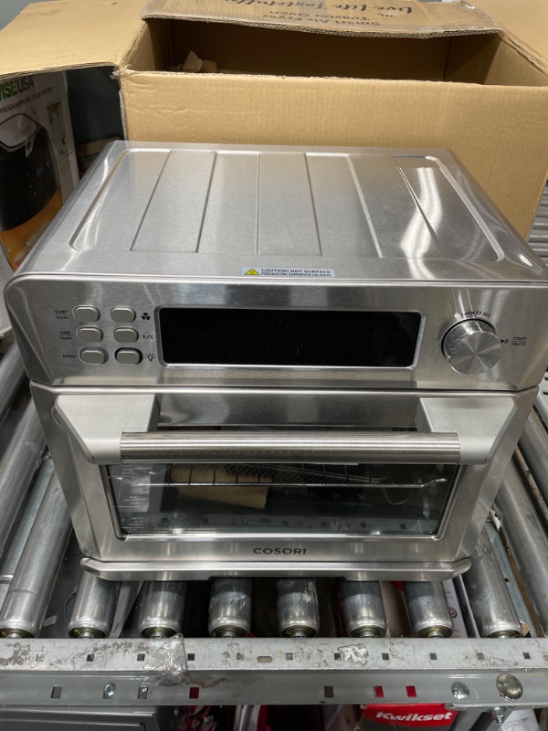 Photo 2 of **USED**
COSORI Air Fryer Toaster Oven Combo, 12-in-1 Convection Ovens Countertop, Stainless Steel, Smart, 6-Slice Toast, 12-inch Pizza, with Bake, Roast, Broil, 75 Recipes&Accessories Tray, Basket, 26.4QT 25L+Air fryer stainless steel