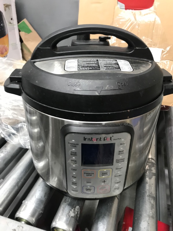 Photo 2 of *USED**
Instant Pot Duo Plus, 6-Quart Whisper Quiet 9-in-1 Electric Pressure Cooker, Slow Cooker, Rice Cooker, Steamer, Sauté, Yogurt Maker, Warmer & Sterilizer, Free App with 1900+ Recipes, Stainless Steel 6QT Duo Plus