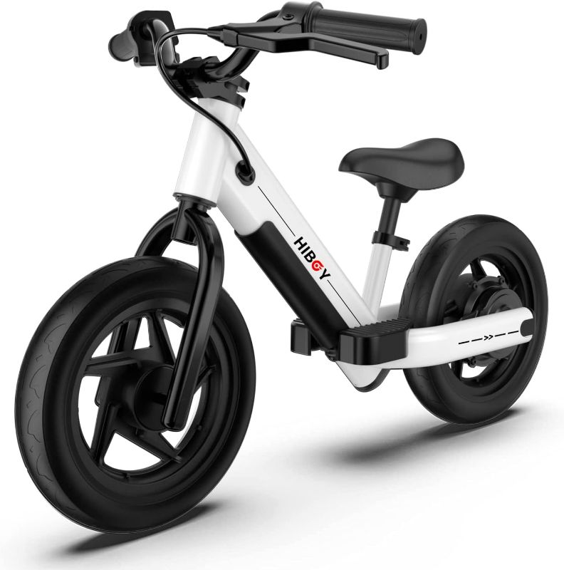 Photo 1 of **MISSING CHARGER - SEE NOTES** Hiboy BK1 Electric Bike for Kids Ages 3-5 Years Old, 24V 100W Electric Balance Bike with 12 inch Inflatable Tire WHITE