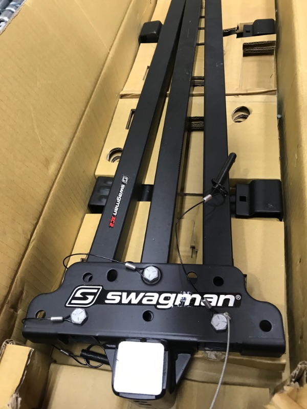 Photo 4 of ****FOR PARTS ONLY*** 
Swagman XC Cross-Country 2-Bike Hitch Mount Rack (1/1/4 and 2-Inch Receiver) and Swagman Anti-wobble Threaded Hitch Pin and Cable, 1/2-Inch/8-Feet Bundle