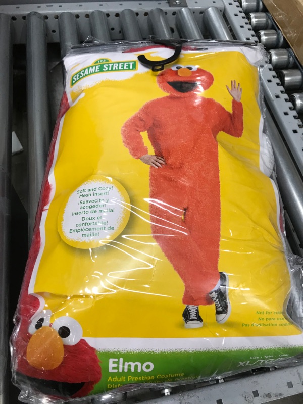 Photo 2 of Sesame Street Elmo Plush Prestige Men's Adult Halloween Costume, XL, Red