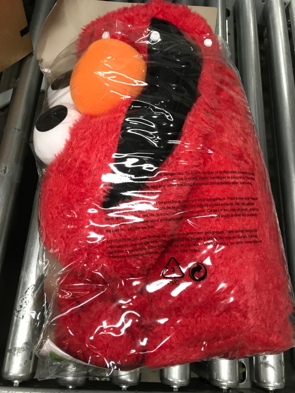 Photo 3 of (USED/Minor Damage) Sesame Street Elmo Plush Prestige Men's Adult Halloween Costume, XL, Red
