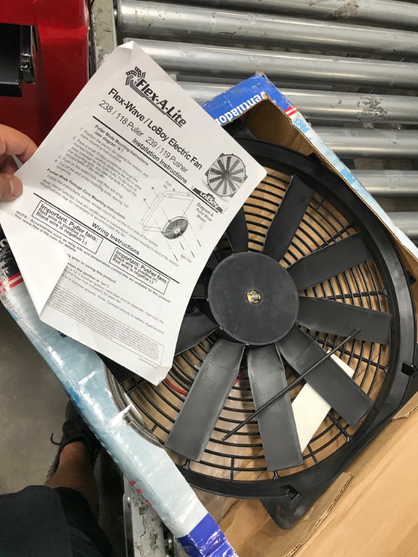 Photo 2 of Flex-a-lite 119 Black 16" LoBoy Electric Fan (pusher)