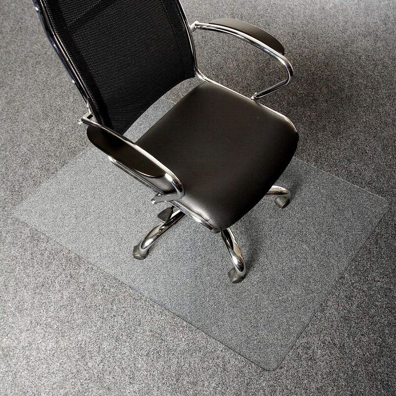 Photo 2 of Amazon Basics Polycarbonate Office Chair ?Rectangular Mat for Thick Carpet, 35 x 47-Inch, Clear