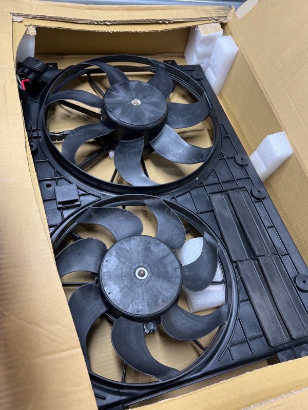 Photo 2 of OE Replacement Dual Radiator and Condenser Fan Assembly VOLKSWAGEN JETTA (2011+) (TYPE 6) 2011-2014 (Partslink VW3115114)